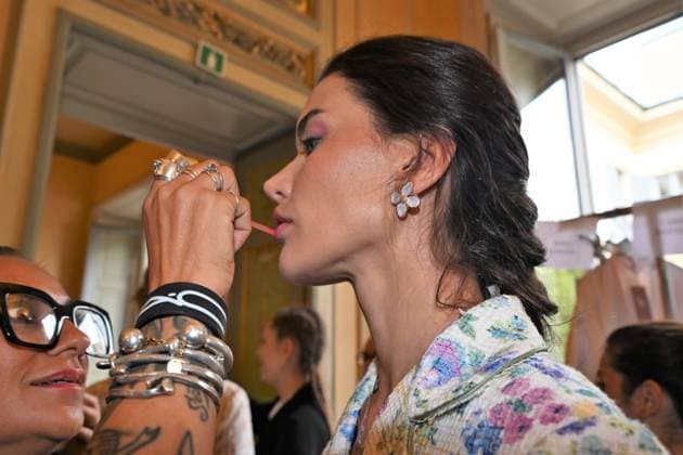 Milan: Milan,Italy Luisa Beccaria Spring Summer 2026 collection presentation show In the photo:Vialina Lemann Milan  - ZUMAp169 20250924_zea_p169_1048 Copyright: xNickxZonnax