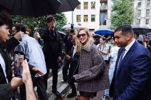 Milan, Italy: Milan, Milan Women s Fashion Week Spring Summer 2026 - Women s Fashion, Spring Summer 2026 - Missoni Fashion Show - Guest Arrivals. Pictured: Chiara Ferragni Milan Italy  - ZUMAp169 20250924_zea_p169_1069 Copyright: xAlessandroxBremecx