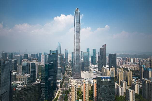 Ping An International Finance Centre in China’s Shenzhen SHENZHEN, CHINA - AUGUST 5: An aerial view of the Ping An International Finance Centre on August 5, 2022 in Shenzhen,China.The Ping An Finance Center is a 115-story, 599 m (1,965 ft) supertall skyscraper in Shenzhen, Guangdong, China.It was completed in 2017, becoming the tallest building in Shenzhen, the 2nd tallest building in China and the 5th tallest building in the world.It also broke the record of having the highest observation deck in a building at 562 m (1,844 ft). China World. Editorial use only. Please get in touch for any other usage.  Copyright: x2025xAnadoluxStringerx