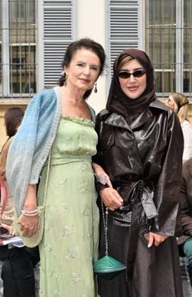 Milan, Italy Luisa Beccaria Spring Summer 2026 collection presentation show. In the photo: Afraa al Noaimi, Luisa Beccaria  Copyright: xNickxZonnax xipa-agency.netx xNickxZonnax IPA_Agency_IPA65691293