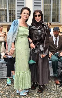 Milan, Italy Luisa Beccaria Spring Summer 2026 collection presentation show. In the photo: Afraa al Noaimi, Luisa Beccaria  Copyright: xNickxZonnax xipa-agency.netx xNickxZonnax IPA_Agency_IPA65691296