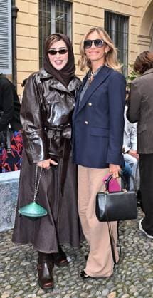 Milan, Italy Luisa Beccaria Spring Summer 2026 collection presentation show. In the photo: Afraa al Noaimi, Michela Proietti  Copyright: xNickxZonnax xipa-agency.netx xNickxZonnax IPA_Agency_IPA65691314