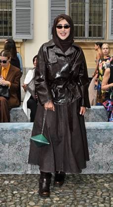 Milan,Italy Luisa Beccaria Spring Summer 2026 collection presentation show In the photo:Afraa at Noaimi  Copyright: xNickxZonnax xipa-agency.netx xNickxZonnax IPA_Agency_IPA65691323