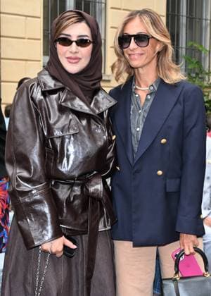 Milan: Milan, Italy Luisa Beccaria Spring Summer 2026 collection presentation show. In the photo: Afraa al Noaimi, Michela Proietti Milan  - ZUMAp169 20250924_zea_p169_1094 Copyright: xNickxZonnax