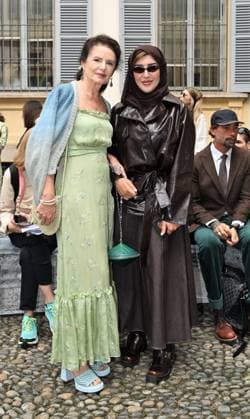 Milan: Milan, Italy Luisa Beccaria Spring Summer 2026 collection presentation show. In the photo: Afraa al Noaimi, Luisa Beccaria Milan  - ZUMAp169 20250924_zea_p169_1086 Copyright: xNickxZonnax