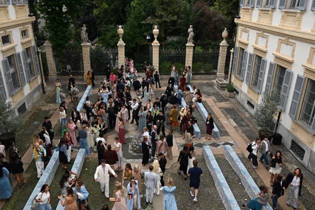 Milan,Italy Luisa Beccaria Spring Summer 2026 collection presentation show In the photo:Luisa Beccaria show  Copyright: xNickxZonnax xipa-agency.netx xNickxZonnax IPA_Agency_IPA65692669