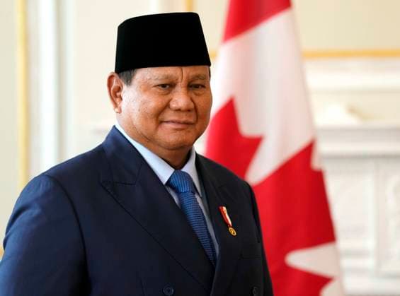 September 24, 2025, Ottawa, On, CAN: Indonesian President Prabowo Subianto meets with Gov. Gen. Mary Simon, not shown, at Rideau Hall in Ottawa, on Wednesday, Sept. 24, 2025. Ottawa CAN  - ZUMAc35_ 20250924_zaf_c35_134 Copyright: xJustinxTangx
