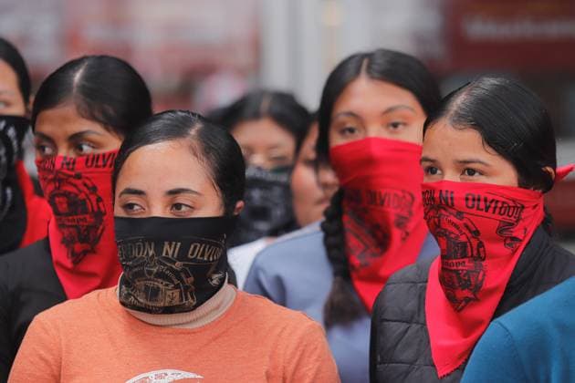 Rural female students from Ayotzinapa Normal School take part in a demonstration during the Ã¢â‚¬oeAyotzinapa 11 Years of Light and ShadowsÃ¢â‚¬Â day of action, demanding that the Ministry of Foreign Affairs help secure the extradition of Tomas Zeron, former head of the Criminal Investigation Agency, who is currently a fugitive in Israel. on September 24, 2025 in Mexico City, Mexico. Mexico City Mexico - ZUMAe321 20250924_zia_e321_006 Copyright: xCarlosxSantiagox