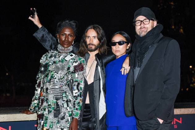 Tron Ares Premiere Jodie Turner-Smith, Jared Leto, Greta Lee and Joachim Ronning attending the Tron : Ares Premiere at the Pathe Palace cinema in Paris, France on September 24, 2025. Photo by Aurore Marechal ABACAPRESS.COM Paris France  Copyright: xMarechalxAurore ABACAx