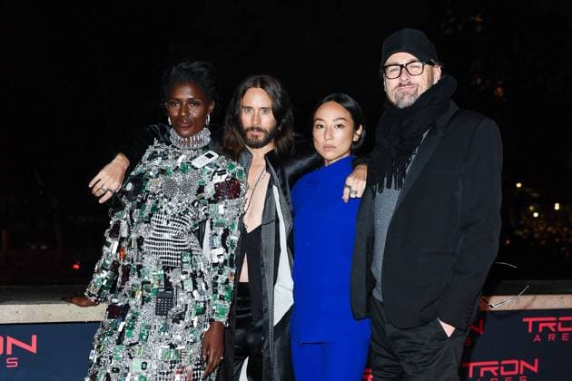 Tron Ares Premiere Jodie Turner-Smith, Jared Leto, Greta Lee and Joachim Ronning attending the Tron : Ares Premiere at the Pathe Palace cinema in Paris, France on September 24, 2025. Photo by Aurore Marechal ABACAPRESS.COM Paris France  Copyright: xMarechalxAurore ABACAx