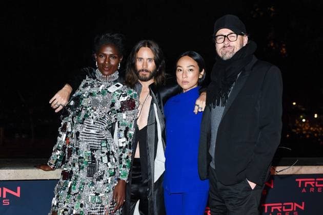 Tron Ares Premiere Jodie Turner-Smith, Jared Leto, Greta Lee and Joachim Ronning attending the Tron : Ares Premiere at the Pathe Palace cinema in Paris, France on September 24, 2025. Photo by Aurore Marechal ABACAPRESS.COM Paris France  Copyright: xMarechalxAurore ABACAx