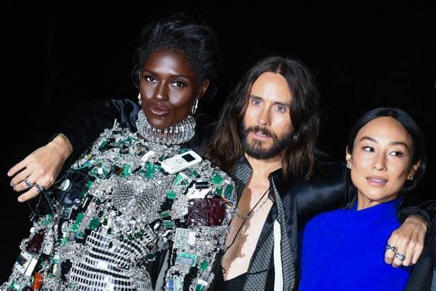 Tron Ares Premiere Jodie Turner-Smith, Jared Leto and Greta Lee attending the Tron : Ares Premiere at the Pathe Palace cinema in Paris, France on September 24, 2025. Photo by Aurore Marechal ABACAPRESS.COM Paris France  Copyright: xMarechalxAurore ABACAx