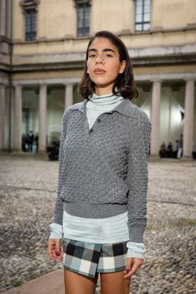 Front Row of Missoni fashion show during the Milan Fashion Week - Womenswear S S 2026 in Milan, Italy on 24 September 2025. A guest attends the Missoni fashion show during the Milan Fashion Week - Womenswear Spring Summer 2026 in Milan, Italy on 24 September 2025., Credit:Stefano Costantino TTL Avalon Italy, Milan  Copyright: xStefanoxCostantinoxTTLx xAvalonx 1039992628