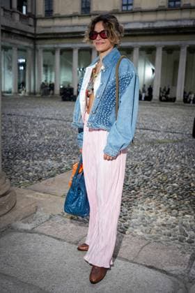 Front Row of Missoni fashion show during the Milan Fashion Week - Womenswear S S 2026 in Milan, Italy on 24 September 2025. A guest attends the Missoni fashion show during the Milan Fashion Week - Womenswear Spring Summer 2026 in Milan, Italy on 24 September 2025., Credit:Stefano Costantino TTL Avalon Italy, Milan  Copyright: xStefanoxCostantinoxTTLx xAvalonx 1039992697