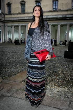 Front Row of Missoni fashion show during the Milan Fashion Week - Womenswear S S 2026 in Milan, Italy on 24 September 2025. A guest attends the Missoni fashion show during the Milan Fashion Week - Womenswear Spring Summer 2026 in Milan, Italy on 24 September 2025., Credit:Stefano Costantino TTL Avalon Italy, Milan  Copyright: xStefanoxCostantinoxTTLx xAvalonx 1039992843