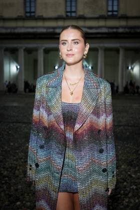 Front Row of Missoni fashion show during the Milan Fashion Week - Womenswear S S 2026 in Milan, Italy on 24 September 2025. Valentina Ferragni attends the Missoni fashion show during the Milan Fashion Week - Womenswear Spring Summer 2026 in Milan, Italy on 24 September 2025., Credit:Stefano Costantino TTL Avalon Italy, Milan  Copyright: xStefanoxCostantinoxTTLx xAvalonx 1039992950