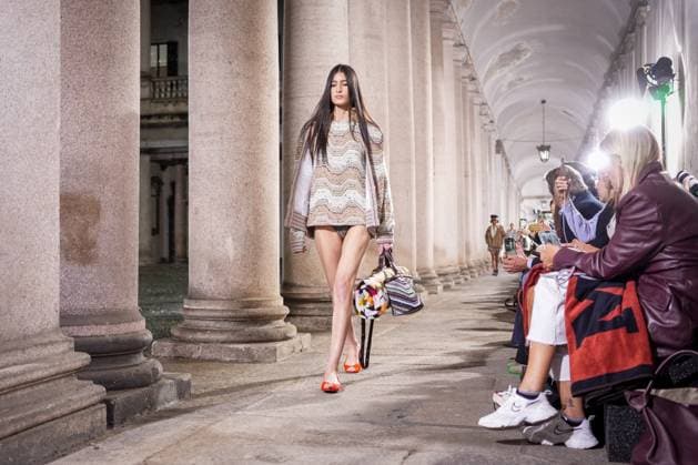 Missoni fashion show Alternative View during the Milan Fashion Week - Womenswear S S 2026 in Milan, Italy on 24 September 2025. Alternative View of a model walks the runway at the Missoni fashion show during the Milan Fashion Week - Womenswear Spring Summer 2026 in Milan, Italy on 24 September 2025., Credit:Stefano Costantino TTL Avalon Italy, Milan  Copyright: xStefanoxCostantinoxTTLx xAvalonx 1040003019