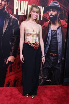 NEW YORK, NY- SEPTEMBER 24: Yvonne Zima at the Amazon MGM Studios Play Dirty world premiere held at SVA Theatre on September 24, 2025 in New York, New York Copyright: xRWx