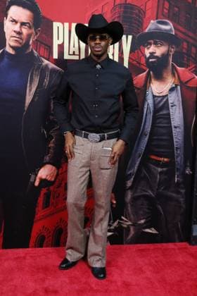NEW YORK, NY- SEPTEMBER 24: Inioluwa Olu-owotade at the Amazon MGM Studios Play Dirty world premiere held at SVA Theatre on September 24, 2025 in New York, New York Copyright: xRWx