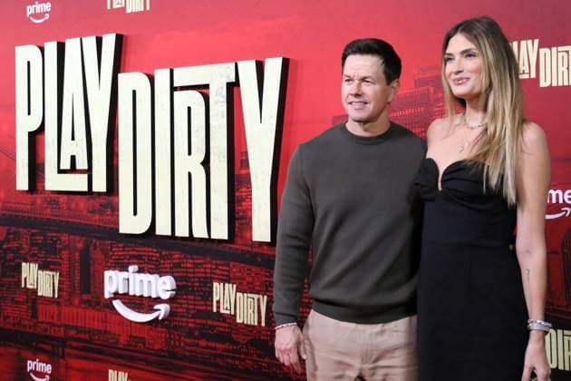 NEW YORK, NY- SEPTEMBER 24: Mark Wahlberg and Rhea Durham at the Amazon MGM Studios Play Dirty world premiere held at SVA Theatre on September 24, 2025 in New York, New York Copyright: xRWx