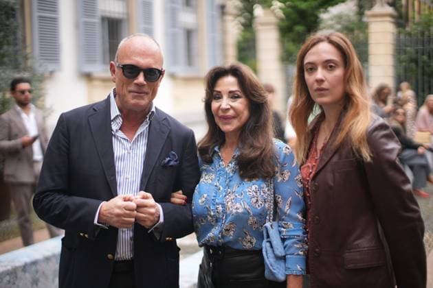 Milan Fashion Week - Women S S 2026 Luisa Beccaria Fashion Show Front Row Palazzo Bovara - Milan, Italy Cesare Cunaccia;Marta Brivio Sforza;Giacinta Brivio Sforza Milan Fashion Week - Women S S 2026 Luisa Beccaria Fashion Show Front Row Palazzo Bovara - Milan, Italy 24th September 2025  Copyright: xMarcoxErbax