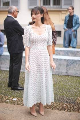Milan Fashion Week - Women S S 2026 Luisa Beccaria Fashion Show Front Row Palazzo Bovara - Milan, Italy Rosalinda Cannavo Milan Fashion Week - Women S S 2026 Luisa Beccaria Fashion Show Front Row Palazzo Bovara - Milan, Italy 24th September 2025  Copyright: xMarcoxErbax
