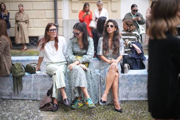 Milan Fashion Week - Women S S 2026 Luisa Beccaria Fashion Show Front Row Palazzo Bovara - Milan, Italy Virginia Galateri di Genola;Viola Arrivabene;Lucrezia Worthington;Tania Tuka Milan Fashion Week - Women S S 2026 Luisa Beccaria Fashion Show Front Row Palazzo Bovara - Milan, Italy 24th September 2025  Copyright: xMarcoxErbax
