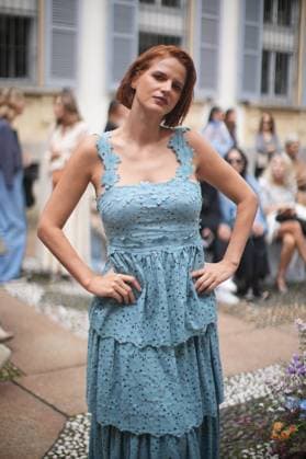 Milan Fashion Week - Women S S 2026 Luisa Beccaria Fashion Show Front Row Palazzo Bovara - Milan, Italy Chiara Galiazzo Milan Fashion Week - Women S S 2026 Luisa Beccaria Fashion Show Front Row Palazzo Bovara - Milan, Italy 24th September 2025  Copyright: xMarcoxErbax