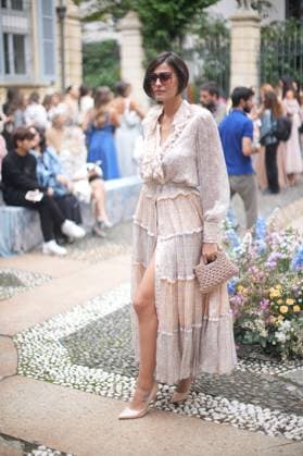Milan Fashion Week - Women S S 2026 Luisa Beccaria Fashion Show Front Row Palazzo Bovara - Milan, Italy Alice Sabatini Milan Fashion Week - Women S S 2026 Luisa Beccaria Fashion Show Front Row Palazzo Bovara - Milan, Italy 24th September 2025  Copyright: xMarcoxErbax