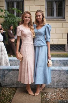Milan Fashion Week - Women S S 2026 Luisa Beccaria Fashion Show Front Row Palazzo Bovara - Milan, Italy Maria Carolina di Borbone delle Due Sicilie;Maria Chiara di Borbone delle Due Sicilie Milan Fashion Week - Women S S 2026 Luisa Beccaria Fashion Show Front Row Palazzo Bovara - Milan, Italy 24th September 2025  Copyright: xMarcoxErbax