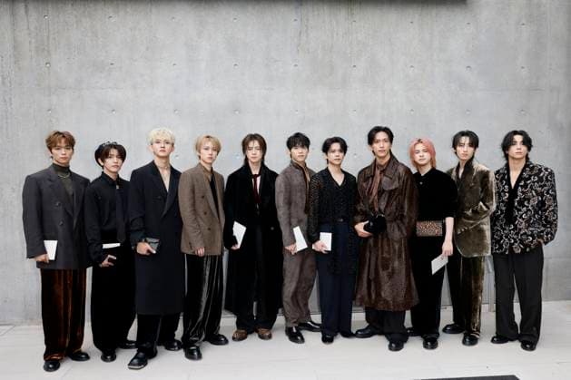 MFW Photocall Emporio Armani MP INI boy band attends the Emporio Armani fashion show during Milan s Fashion Week Womenswear Spring Summer 2026, on September 25, 2025 in Milan (Italy), Italy. Photo by Marco Piovanotto Abacapress.com  Copyright: xPiovanottoxMarco ABACAx