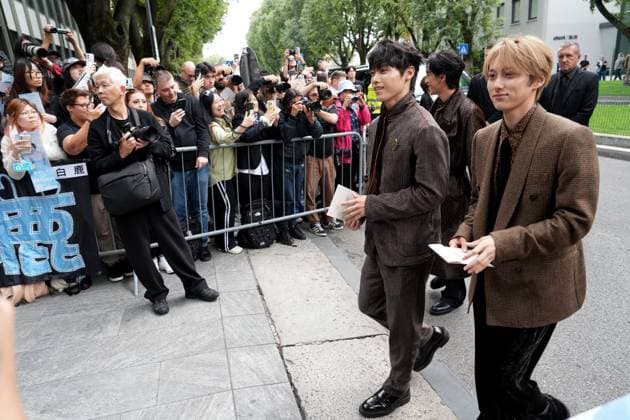 Milan, Many people, influencers, VIPs outside the Armani fashion shows in Via Bergognone in the photo: INI  Copyright: xDuilioxPiaggesix xipa-agency.netx xDuilioxPiaggesix IPA_Agency_IPA65734893
