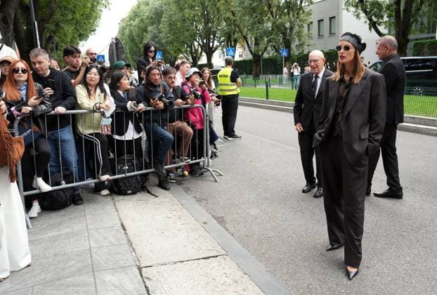 Milan, Many people, influencers, VIPs outside the Armani fashion shows in Via Bergognone. In the photo: Ludovica Sauer  Copyright: xDuilioxPiaggesix xipa-agency.netx xDuilioxPiaggesix IPA_Agency_IPA65734912