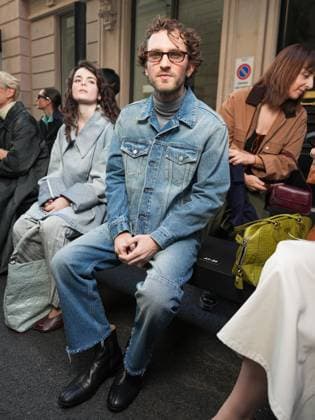Milan, Milan Women s Fashion Week Spring Summer 2026 - MM6 Maison Margiela fashion show - front row guests In the photo: Micaela Wittman, Giorgio Poi  Copyright: xRiccardoxGiordanox xipa-agency.netx xRiccardoxGiordanox IPA_Agency_IPA65739600
