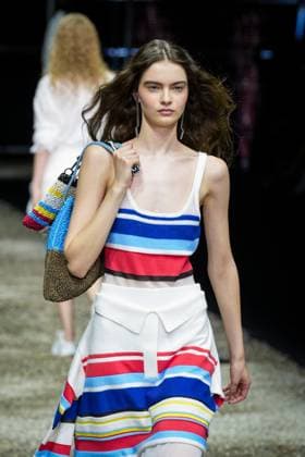 Anteprima fashion show during the Milan Fashion Week - Womenswear S S 2026 in Milan, Italy on 25 September 2025. A model walks the runway at the Anteprima fashion show during the Milan Fashion Week - Womenswear Spring Summer 2026 in Milan, Italy on 25 September 2025., Credit:Stefano Costantino TTL Avalon Italy, Milan  Copyright: xStefanoxCostantinoxTTLx xAvalonx 1040270119