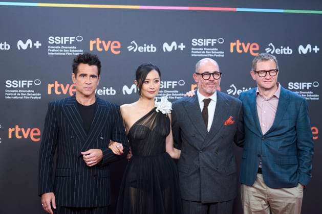 73rd San Sebastian International Film Festival: Ballad of a Small Player Red Carpet Fala Chen, Colin Farrell, Edward Berger attended Ballad of a Small Player Red Carpet during 73rd San Sebastian International Film Festival at Kursaal Theatre on September 25, 2025 in Donostia San Sebastian, Spain Photo by IMAGO MPG Donostia San Sebastian Kursaal Theatre Euskadi Spain  Copyright: xMPGx