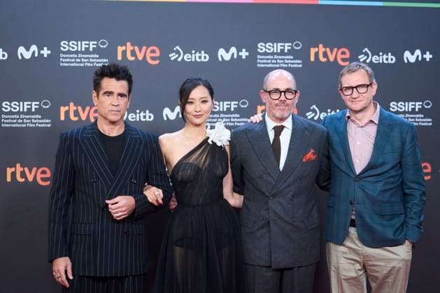 73rd San Sebastian International Film Festival: Ballad of a Small Player Red Carpet Fala Chen, Colin Farrell, Edward Berger attended Ballad of a Small Player Red Carpet during 73rd San Sebastian International Film Festival at Kursaal Theatre on September 25, 2025 in Donostia San Sebastian, Spain Photo by IMAGO MPG Donostia San Sebastian Kursaal Theatre Euskadi Spain  Copyright: xMPGx