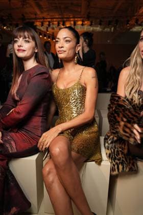 Milan, Milan Women s Fashion Week Spring Summer 2026 - Women s Fashion, Spring Summer 2026. - Roberto Cavalli Fashion Show - Arrivals in the photo: Annalisa Elodie Diletta Leotta  Copyright: xRiccardoxGIordanox xipa-agency.netx xRiccardoxGiordano IPAx IPA_Agency_IPA65748143