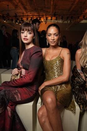 Milan, Milan Women s Fashion Week Spring Summer 2026 - Women s Fashion, Spring Summer 2026. - Roberto Cavalli Fashion Show - Arrivals in the photo: Annalisa Elodie Diletta Leotta  Copyright: xRiccardoxGIordanox xipa-agency.netx xRiccardoxGiordano IPAx IPA_Agency_IPA65748167