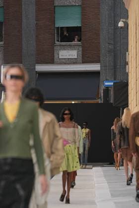Milan, Milan Women s Fashion Week Spring Summer 2026 - Women s Fashion, Spring Summer 2026. - MM6 Maison Margiela fashion show - catwalk in the photo: Model  Copyright: xRiccardoxGIordanox xipa-agency.netx xRiccardoxGiordano IPAx IPA_Agency_IPA65751135