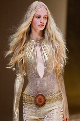 MFW Roberto Cavalli runway MP A model walks the runway at the Roberto Cavalli fashion show during Milan s Fashion Week Womenswear Spring Summer 2026, on September 25, 2025 in Milan (Italy), Italy. Photo by Marco Piovanotto Abacapress.com  Copyright: xPiovanottoxMarco ABACAx