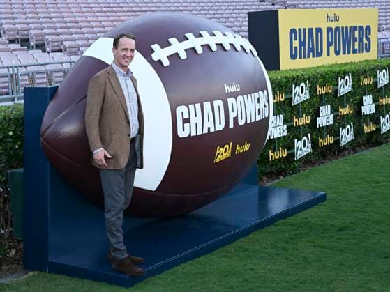 September 25, 2025, Pasadena, California, USA: American former professional football quarterback PEYTON MANNING attends the Red Carpet World Premiere of HuluÃ¢â‚¬â ¢s Ã¢â‚¬oeChad Powers. Pasadena USA - ZUMAb173 20250925_aap_b173_006 Copyright: xBillyxBennightx