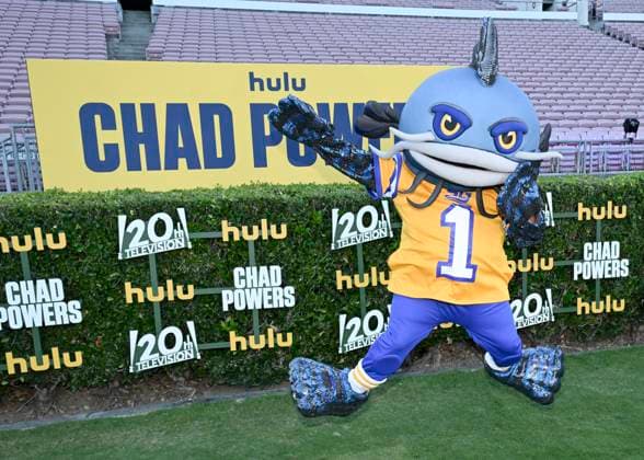 September 25, 2025, Pasadena, California, USA: Mascot SOUTH GEORGIA CATFISH attends the Red Carpet World Premiere of HuluÃ¢â‚¬â ¢s Ã¢â‚¬oeChad Powers. Pasadena USA - ZUMAb173 20250925_aap_b173_017 Copyright: xBillyxBennightx