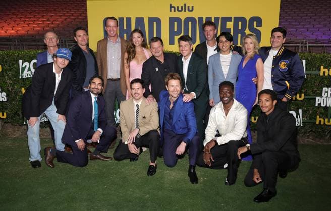 Los Angeles premiere of Hulu s Chad Powers at the Rose Bowl Stadium Featuring: Toby Huss, Colton Ryan, Clayne Crawford, Luvh Rakhe, Peyton Manning, Michael Waldron, Perry Mattfeld, Steve Zahn, Glen Powell, Adam Fasullo, Jamie Horowitz, Quentin Plair, Frankie A. Rodriguez, Wynn Everett, Xavier Mills, Ben Brown Where: Los Angeles, California, United States When: 25 Sep 2025 Credit: Faye s Vision Cover Images EDITORIAL USE ONLY. NOT FOR USE BY NEWSPAPERS BASED IN THE UK. Copyright: xx coverimg55125305