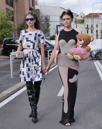 Milan, Milan Women s Fashion Week Spring Summer 2026 - Women s Fashion, Spring Summer 2026 guests with eccentric outfits among the various catwalks of Fashion Week  Copyright: xLucaxPontix xipa-agency.netx xLucaPonti IpaAgencyx IPA_Agency_IPA65763001