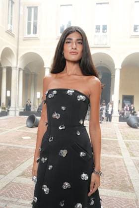 Milan, Milan Women s Fashion Week Spring Summer 2026 - Women s Fashion, Spring Summer 2026 - Blumarine fashion show - arrivals in the photo: Romy Nassar  Copyright: xRiccardoxGIordanox xipa-agency.netx xRiccardoxGiordano IPAx IPA_Agency_IPA65769195
