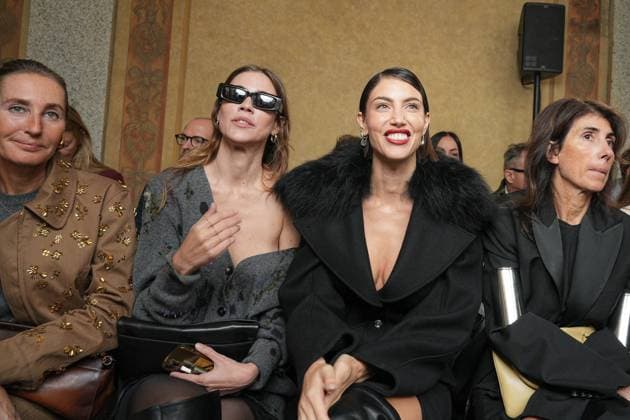 Milan, Milan Women s Fashion Week Spring Summer 2026 - Women s Fashion, Spring Summer 2026. - Blumarine fashion show - arrivals in the photo: Guest  Copyright: xRiccardoxGIordanox xipa-agency.netx xRiccardoxGiordano IPAx IPA_Agency_IPA65769450