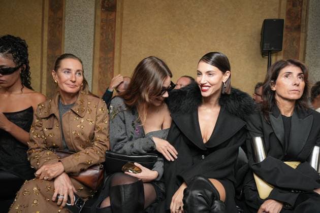 Milan, Milan Women s Fashion Week Spring Summer 2026 - Women s Fashion, Spring Summer 2026. - Blumarine fashion show - arrivals in the photo: Guest  Copyright: xRiccardoxGIordanox xipa-agency.netx xRiccardoxGiordano IPAx IPA_Agency_IPA65769447