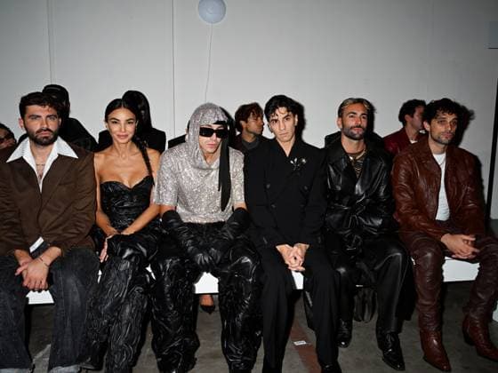 Milan, Milan Women s Fashion Week Spring Summer 2026 - Women s Fashion, Spring Summer 2026 - Morabito fashion show - guests In the photo: Antonio Pulvirenti, Chiara Biasi, Marco Mengoni, Tedua, guests  Copyright: xSimonaxChiocciax xipa-agency.netx xSimonaxChiocciax IPA_Agency_IPA65778895