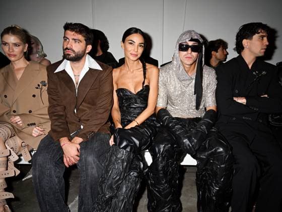 Entertainment Bilder des Tages Milan, Milan Women s Fashion Week Spring Summer 2026 - Women s Fashion, Spring Summer 2026 - Morabito fashion show - guests In the photo: Antonio Pulvirenti, Chiara Biasi, Tedua, guests  Copyright: xSimonaxChiocciax xipa-agency.netx xSimonaxChiocciax IPA_Agency_IPA65778888